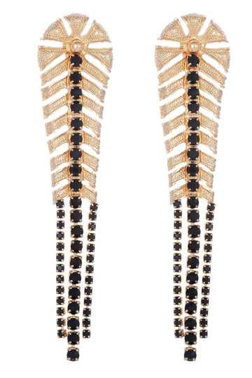 Legering Rhinestones Vintage Boho Leaf Dusk øredobber